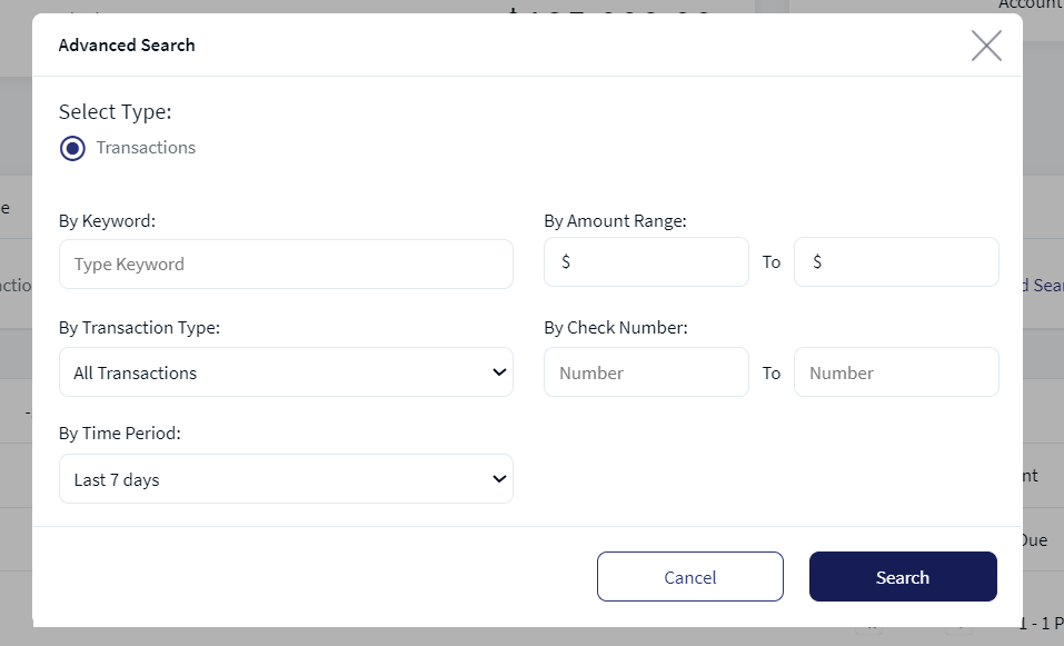 Loan details search